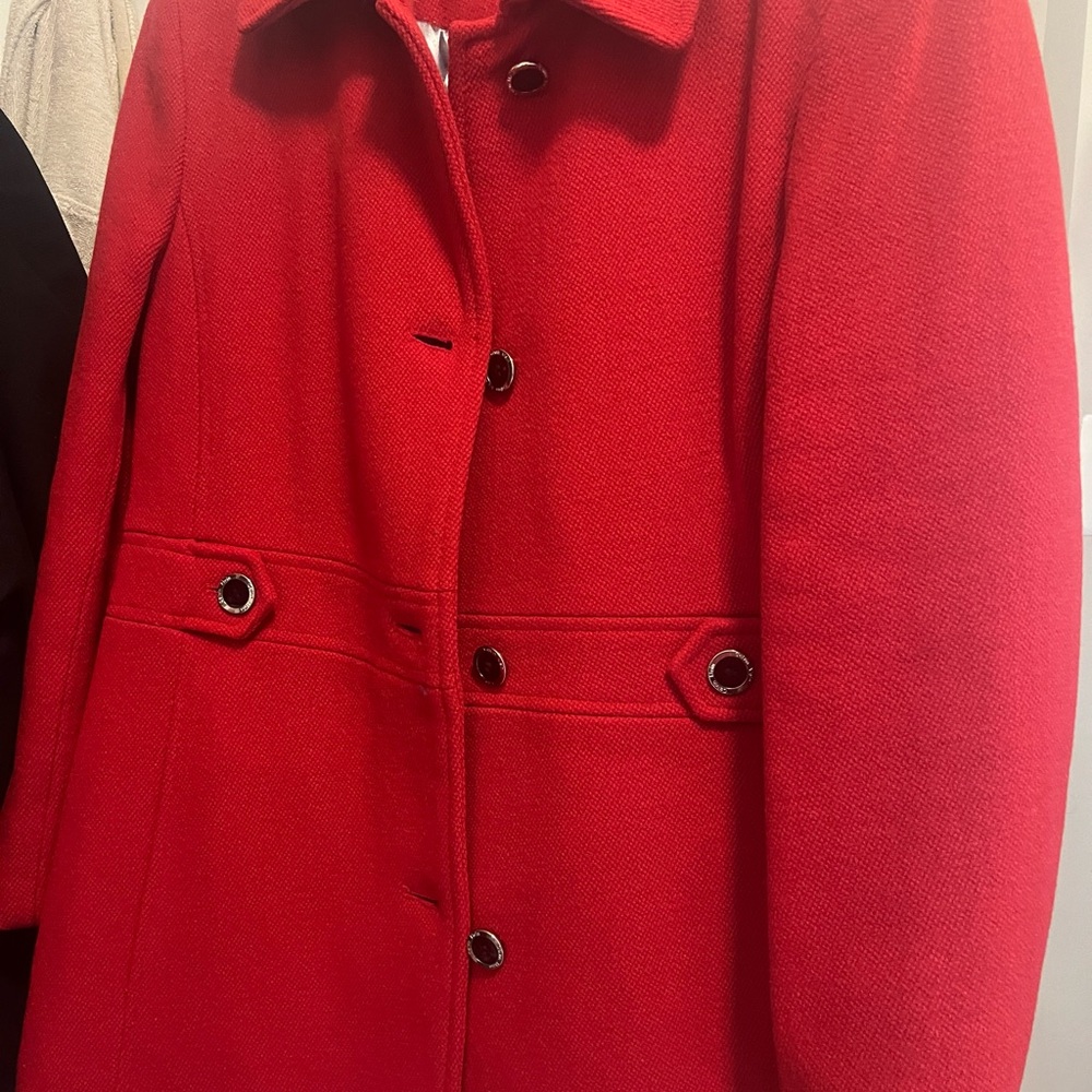 Calvin Klein Women's Classic linnen Wool Blend Coat